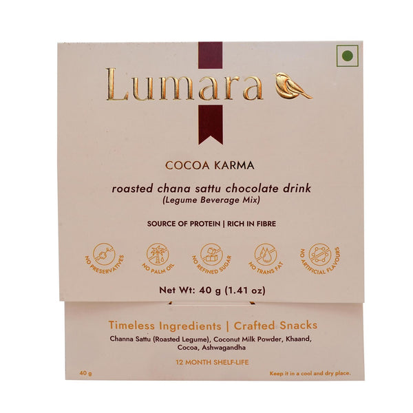 Lumara Cocoa Karma roasted chana sattu chocolate drink
