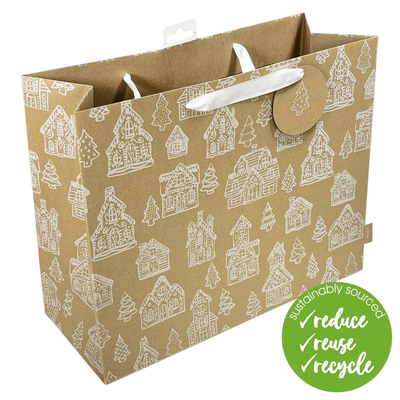 Gingerbread Large Christmas Gift Bag