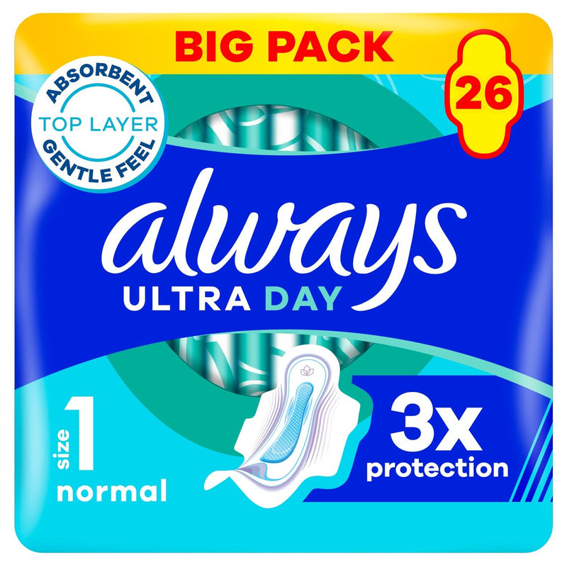 Always Sanitary Towels Ultra Normal (Size 1) Wings 2 x 13 per pack