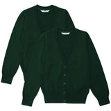 M&S Green 2pk Cotton Cardigan, 3-4 Y