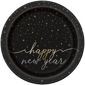 Disco New Year Paper Plates