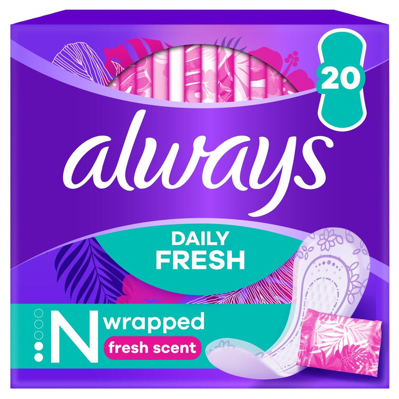 Always Dailies Singles Normal To Go Scented Panty Liners 20 per pack
