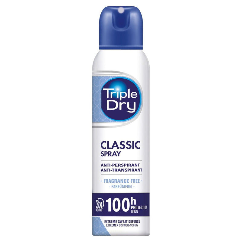 Triple Dry Classic Fragrance-Free Anti-Perspirant Spray 100-Hours