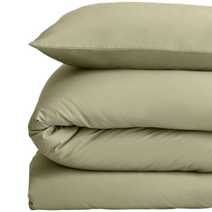 M&S Cotton Rich Bedding Set, Single, Green