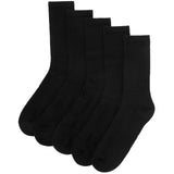 M&S Mens Cool & Fresh Full Length Sports Socks, Size 6-8.5, Black