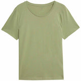 M&S Pure Cotton T-Shirt, 14, Fern Green