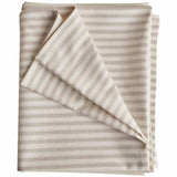M&S Cotton with Linen Striped Tablecloth, One Size, Natural