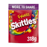 Skittles Vegan Chewy Sweets Fruit Flavoured Sharing Pouch Bag 318g