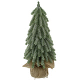 Green Frosted Table Top Tree In Sack 40cm