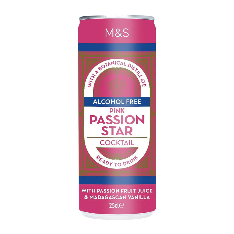 M&S Low Alcohol Pink Passion Star Cocktail 250ml