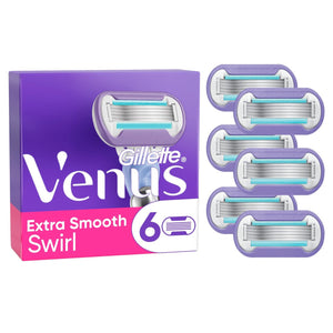 Gillette Venus Deluxe Smooth Swirl Contour Razor Blades 6