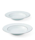 Prada set of two porcelain soup plates, 22cm diameter, imported from the UK