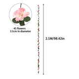 Livingandhome Silk Peony Garland 250cm, UK version