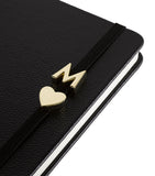 Moleskine gold-plated Q notebook charm, imported from the UK