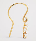 Jennifer Meyer large yellow gold and diamond Edith earrings - British product