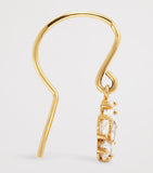 Jennifer Meyer large yellow gold and diamond Edith earrings - British product