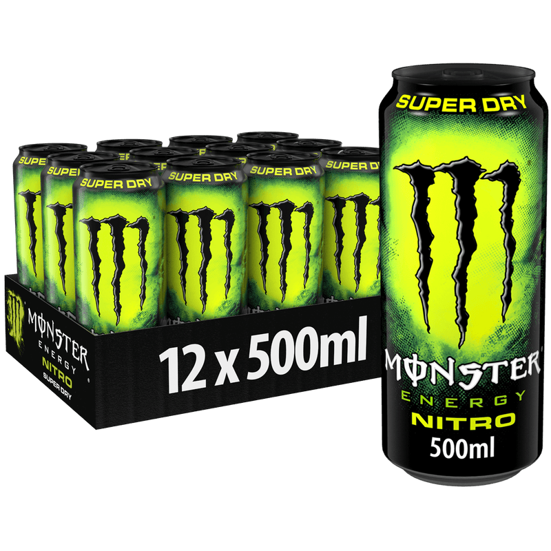 Monster Nitro Superdry energy drink 12 x 500ml cans, imported from the UK