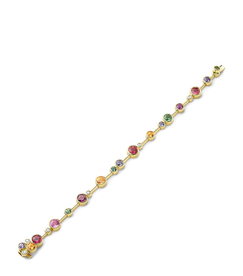 Boodles Raindance bracelet yellow gold multicoloured gemstones, UK version