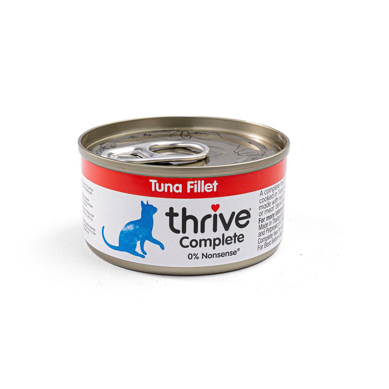 Thrive Complete Tuna Fillet Wet Cat Food 75g (British brand)