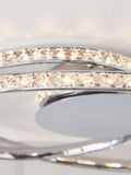 Chrome Luna flush ceiling light faceted glass beads, UK version