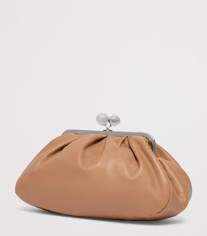 Weekend Max Mara medium Pasticcino leather clutch bag - British product