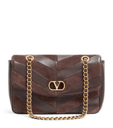 Harrods Valentino Garavani Lambskin Chevron Djuna Shoulder Bag- Buy online at McGrocer