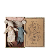 Harrods Maileg Grandma and Grandpa Mice Cigarbox Doll Set 17cm- Buy online at McGrocer