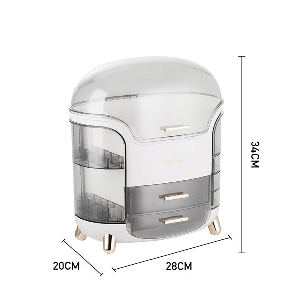 Livingandhome Makeup Storage Box Organizer White, UK version