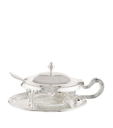 Harrods Silver-Plated Georgian Parmesan Basin with Spoon- Buy online at McGrocer