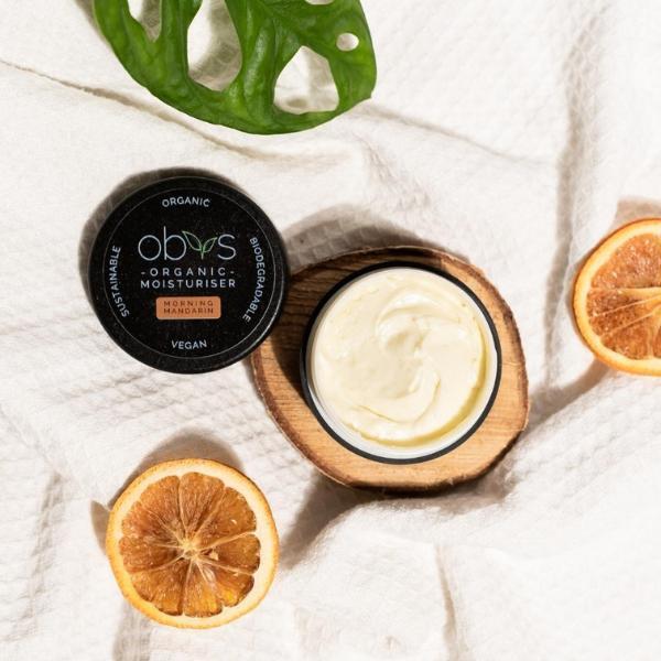 Obvs Skincare Organic Morning Mandarin Moisturiser 50ml, imported from the UK