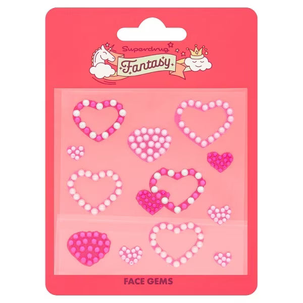 Face Gems Love Heart Temporary Skin Decoration - British product