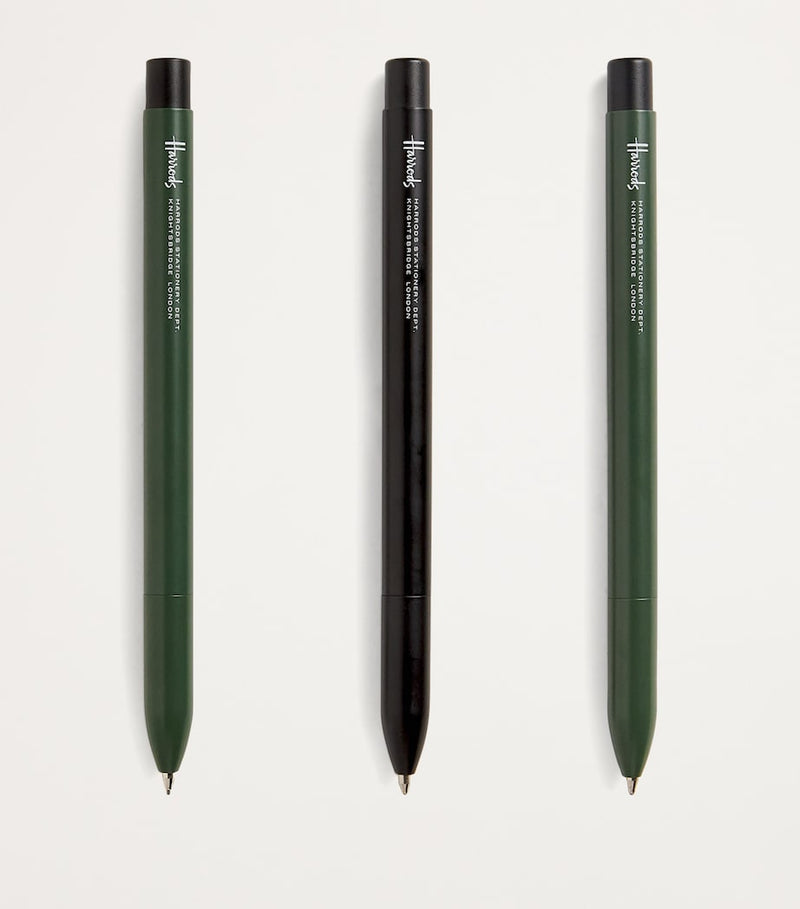 Harrods logo ballpoint pens set of 3, UK version