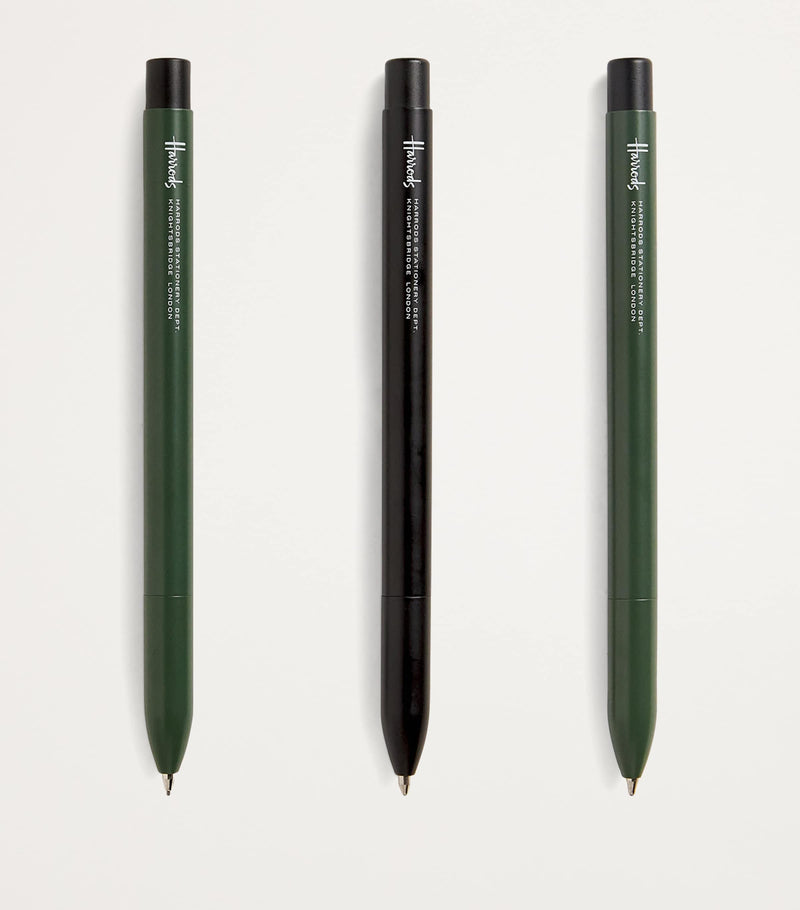 Harrods logo ballpoint pens set of 3, UK version