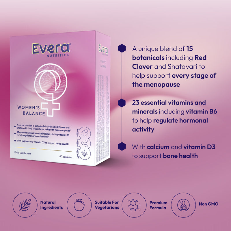 Evera Nutrition Women's Balance 60 capsules, imported from the UK
