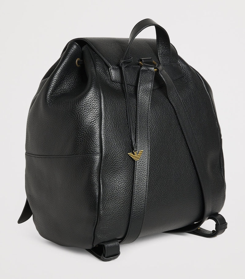 Emporio Armani pebbled leather backpack, imported from the UK