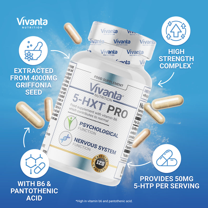 5HXT Pro 5-HTP supplement 120 capsules - British product