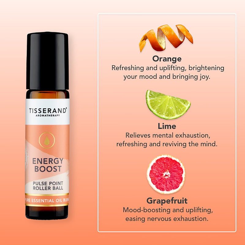 Tisserand Energy Boost Roller Ball essential oil (British brand)
