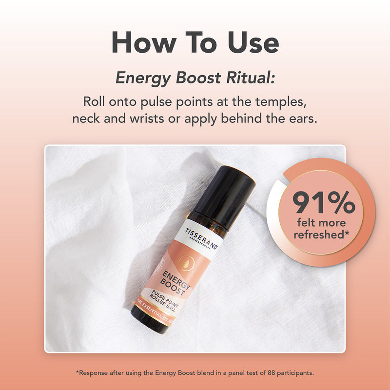 Tisserand Energy Boost Roller Ball essential oil (British brand)