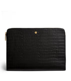 Harrods large croc-embossed leather pouch, UK version