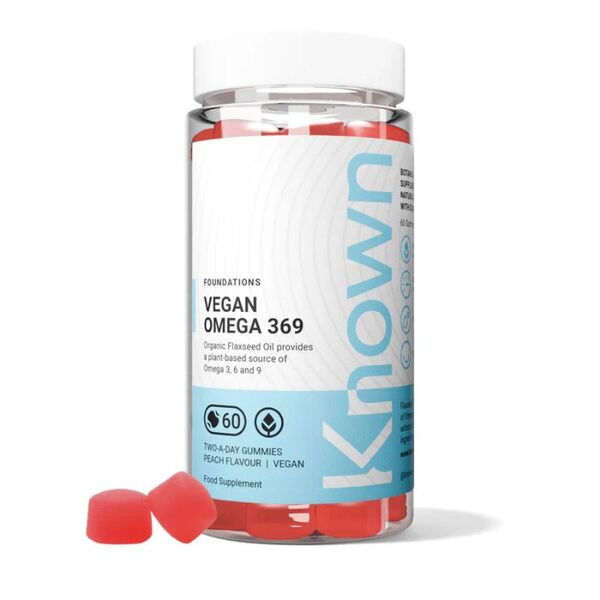 Known Nutrition vegan omega 369 gummies 60 count - British product
