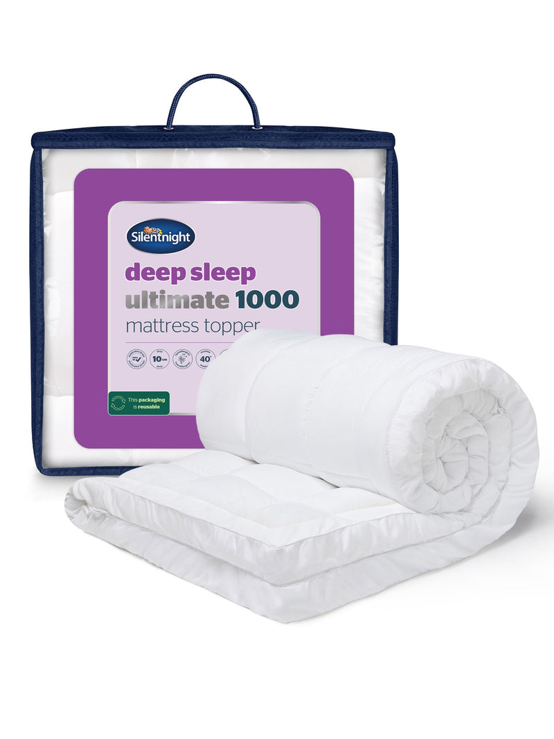 Silentnight White Deep Sleep Ultimate 1000 Extra Deep Mattress Topper (British brand)