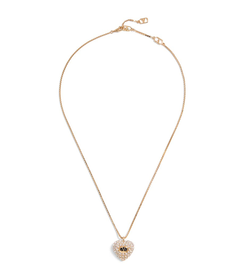 Valentino Garavani heart necklace with crystals, imported from the UK