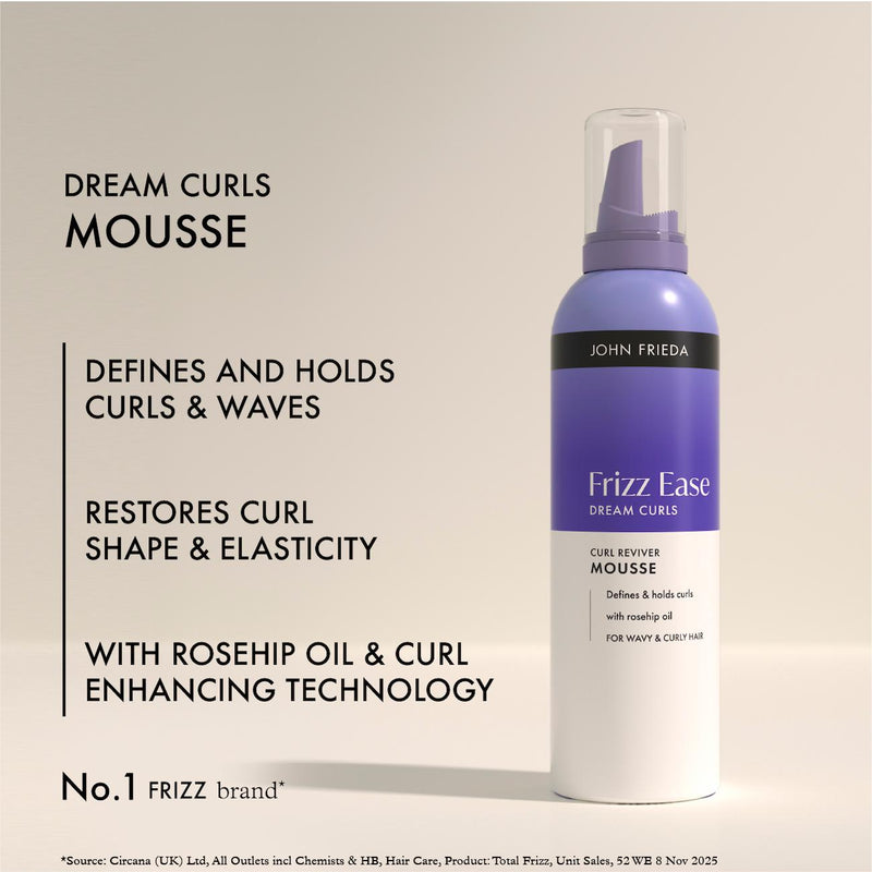 John Frieda Frizz Ease Dream Curl Reviver Mousse 200ml - British product