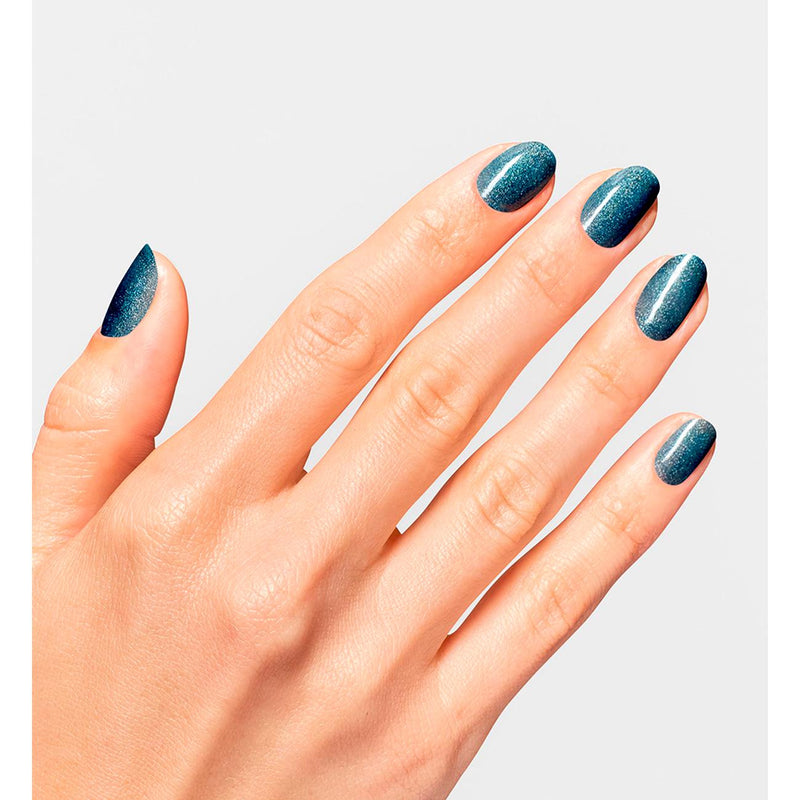 OPI holographic blue glitter quick dry nail polish, UK version
