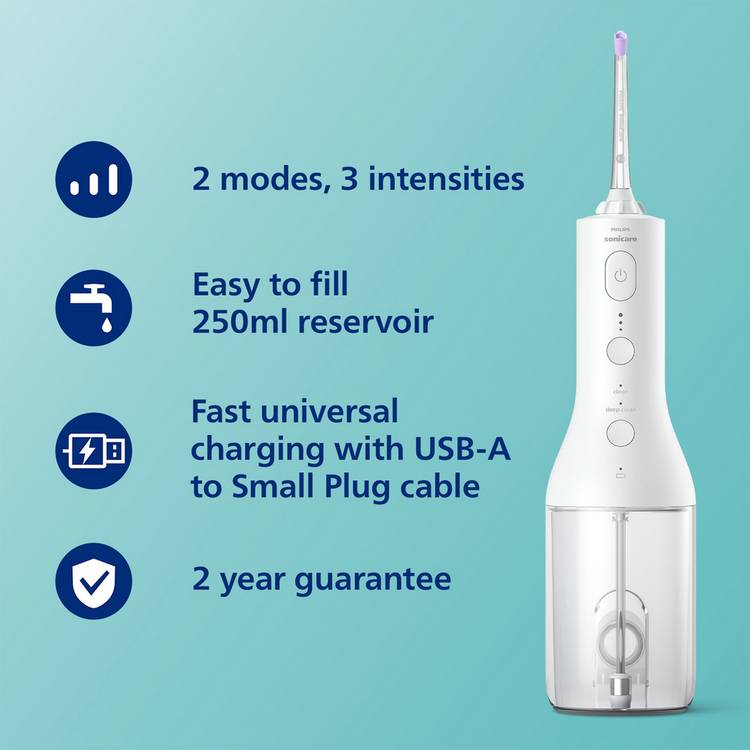 Philips Sonicare Water Flosser 3000 White - British product