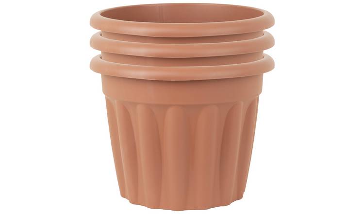 Wham plastic planter terracotta 40cm, imported from the UK
