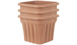 Argos Wham 40cm Square Vista Plastic Planter Set of 3, Terracotta- Buy online at McGrocer