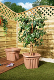Wham plastic planter set of 3 in terracotta, 40cm square (British brand)