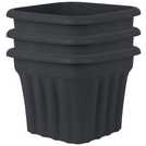 Wham plastic planter set of 3 in slate, 40cm (British brand)