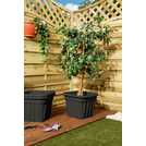 Wham plastic planter set of 3 in slate, 40cm (British brand)